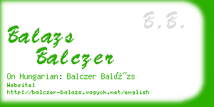 balazs balczer business card